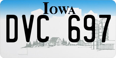 IA license plate DVC697