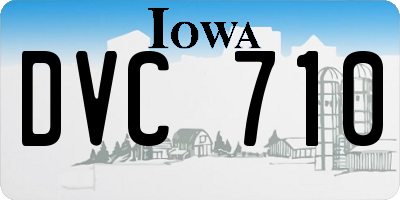 IA license plate DVC710