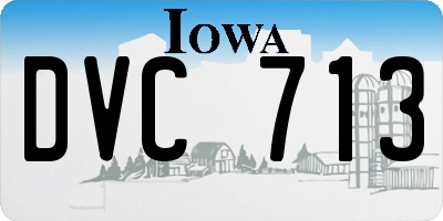 IA license plate DVC713