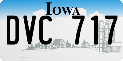 IA license plate DVC717