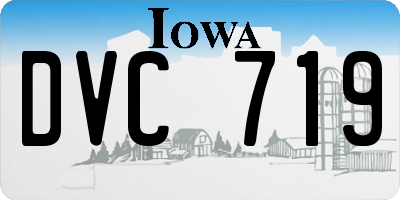 IA license plate DVC719