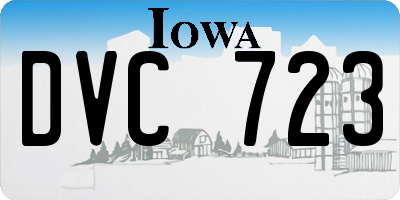 IA license plate DVC723