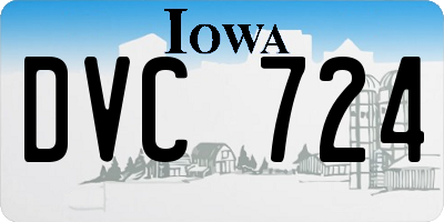 IA license plate DVC724