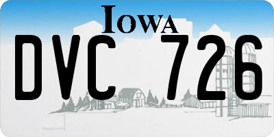 IA license plate DVC726