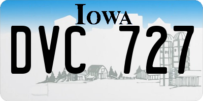 IA license plate DVC727