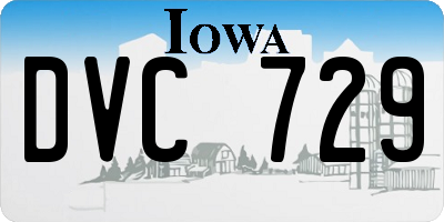 IA license plate DVC729