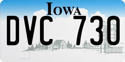 IA license plate DVC730
