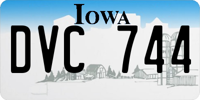 IA license plate DVC744