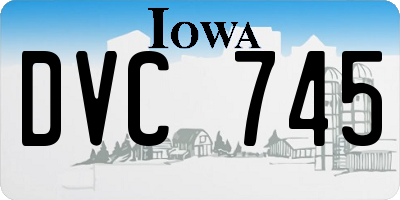 IA license plate DVC745
