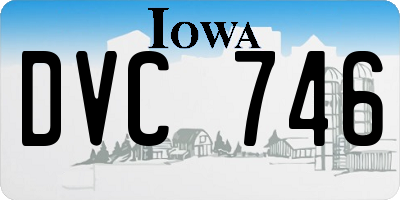 IA license plate DVC746
