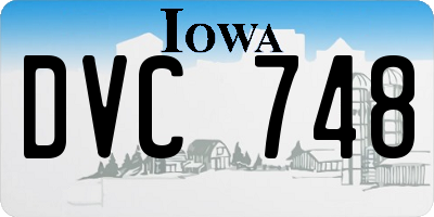 IA license plate DVC748