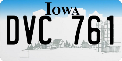 IA license plate DVC761