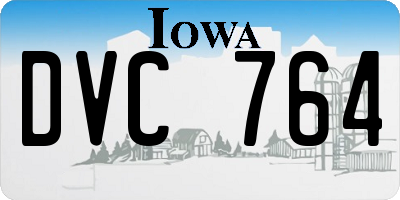IA license plate DVC764