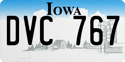 IA license plate DVC767