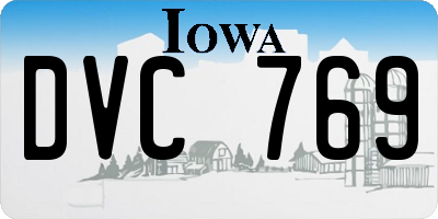 IA license plate DVC769