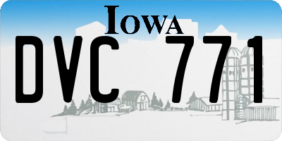 IA license plate DVC771