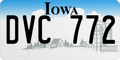 IA license plate DVC772