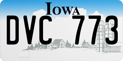 IA license plate DVC773