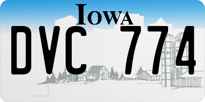 IA license plate DVC774
