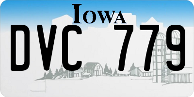 IA license plate DVC779