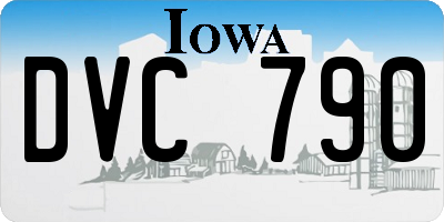 IA license plate DVC790