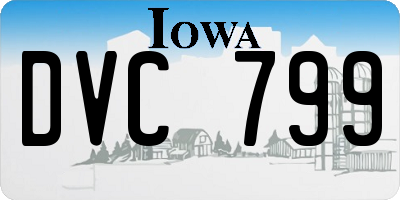 IA license plate DVC799