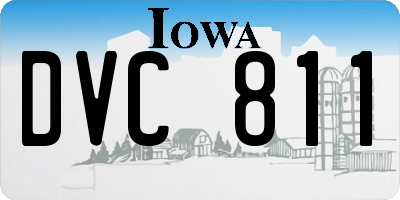IA license plate DVC811