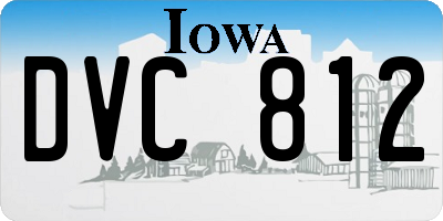 IA license plate DVC812