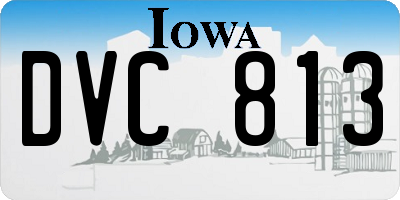 IA license plate DVC813