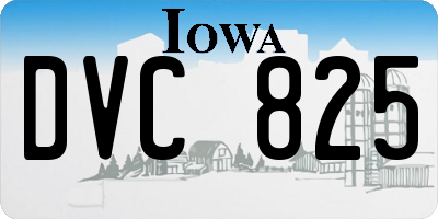 IA license plate DVC825