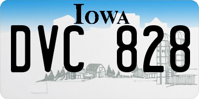 IA license plate DVC828