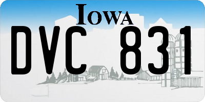 IA license plate DVC831