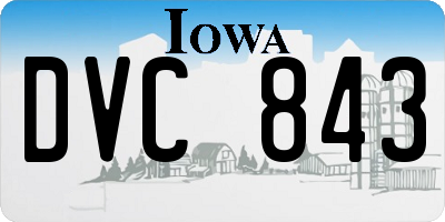 IA license plate DVC843