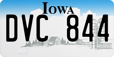 IA license plate DVC844
