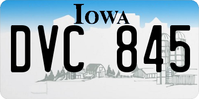 IA license plate DVC845