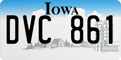 IA license plate DVC861