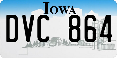 IA license plate DVC864