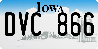 IA license plate DVC866