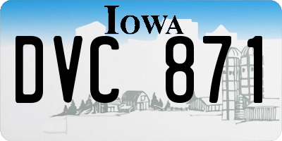 IA license plate DVC871