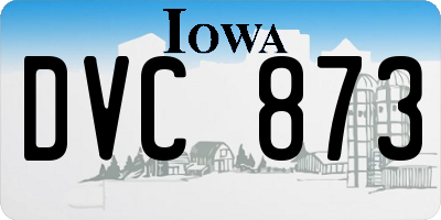 IA license plate DVC873