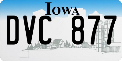 IA license plate DVC877