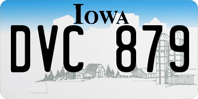 IA license plate DVC879
