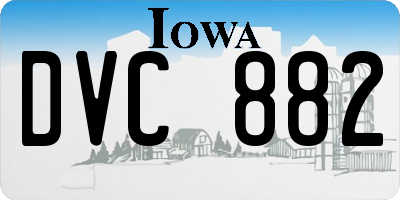 IA license plate DVC882