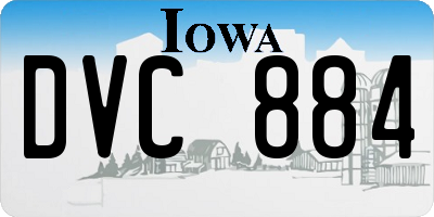 IA license plate DVC884