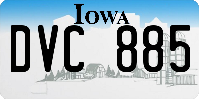 IA license plate DVC885