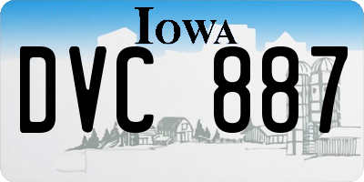 IA license plate DVC887