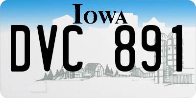 IA license plate DVC891