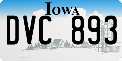 IA license plate DVC893