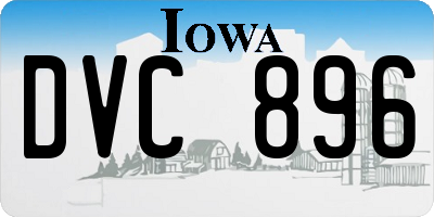 IA license plate DVC896