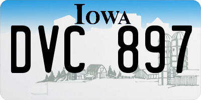 IA license plate DVC897